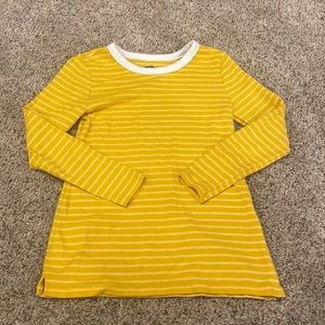 NWOT Yellow and white striped soft thermal shirt